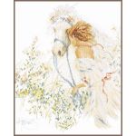 Набор для вышивки крестом LanArte Horse and flowers Лошадь и цветы