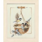 Набор для вышивки крестом LanArte Feeding dish with birds Птицы у кормушки