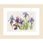 Набор для вышивки крестом LanArte Triptych Blue flowers. Irisses Триптих "Голубые цветы.