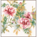Набор для вышивки крестом Lanarte, 40х40, лен 30, "Rose Branch"