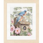 Набор для вышивки крестом LanArte Garden blue birds Сад синих птиц