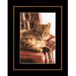 Набор для вышивки крестом LanArte Relaxed Tabby Отдыхающий Тэбби