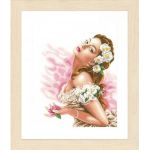 Набор для вышивки крестом LanArte Lady of the Camellias Дама с камелиями