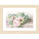 Набор для вышивки крестом LanArte Still life with peonies and morning glory Натюрморт с п