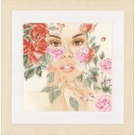 Набор для вышивки крестом LanArte Flowers face Лицо в цветах