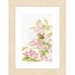 Набор для вышивки крестом LanArte "Pink Flowers and Bird "Розовые цветы и птица"