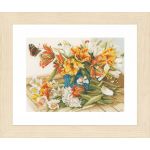 Набор для вышивки крестом LanArte "Daffodils-tulips "Нарциссы-тюльпаны