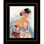 Набор для вышивки крестом LanArte Flower scarf Цветочный шарф
