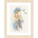Набор для вышивки крестом LanArte Blue butterflies Голубые бабочки