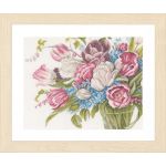 Набор для вышивки крестом LanArte Pretty bouquet of flowers Красивый букет цветов