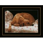 Набор для вышивки крестом LanArte Sleeping Dog Спящий пес