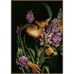 Набор для вышивки крестом LanArte  WOMAN & FLOWERS  Женщина и цветы