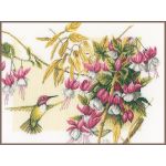 Набор для вышивки крестом LanArte Colibri and flowers Колибри и цветы