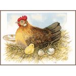 Набор для вышивки крестом LanArte Mother hen "Мама курица"