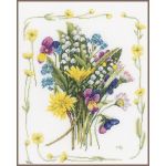 Набор для вышивки крестом LanArte  BOUQUET OF FIELD FLOWERS Букет полевых цветов