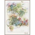 Набор для вышивки крестом LanArte Flowers & bicycle "Цветы и велосипед"