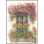 Набор для вышивки крестом LanArte Flower Balcony Цветочный балкон