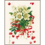 Набор для вышивки крестом Lanarte, 22х34, ткань 27, "A hellebores gift"