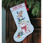 DIMENSIONS_70-08840Stack of Critters Stocking,Сапожок