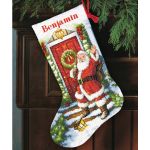 DIMENSIONS_70-08901Добро пожаловать Санта. Сапожок / Welcome Santa Stocking