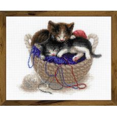 Котята в корзине арт: 1725