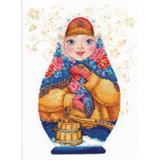 Матрешка.Зимняя-красна