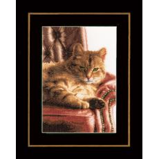 Набор для вышивки крестом LanArte Relaxed Tabby Отдыхающий Тэбби