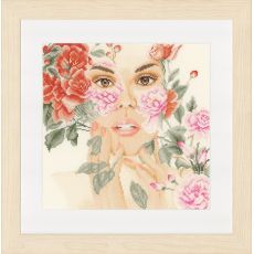 Набор для вышивки крестом LanArte Flowers face Лицо в цветах