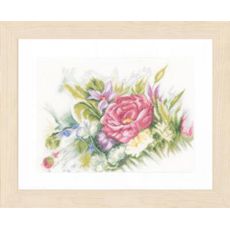 Набор для вышивки крестом LanArte Watercolor flowers "Акварельные цветы"