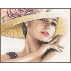 Набор для вышивки крестом LanArte Lady with Hat "Девушка в шляпке"