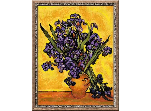 РИОЛИС ✓"Ирисы" по мотивам картины В. Ван Гога  ✓ 1087 ✓ - Набор для вышивания