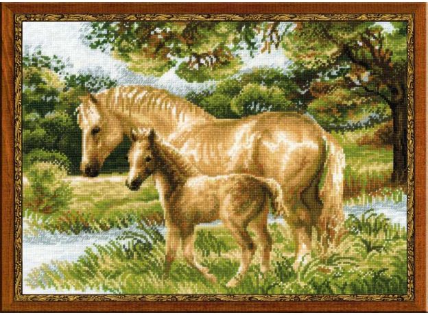 Лошадь с жеребёнком арт: 1259