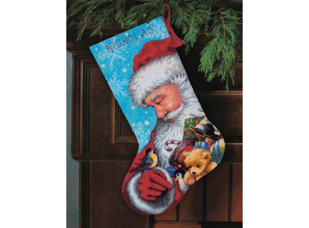DIMENSIONS_71-09145Santa and Toys Stocking, Сапожок