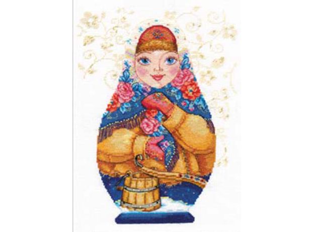 Матрешка.Зимняя-красна