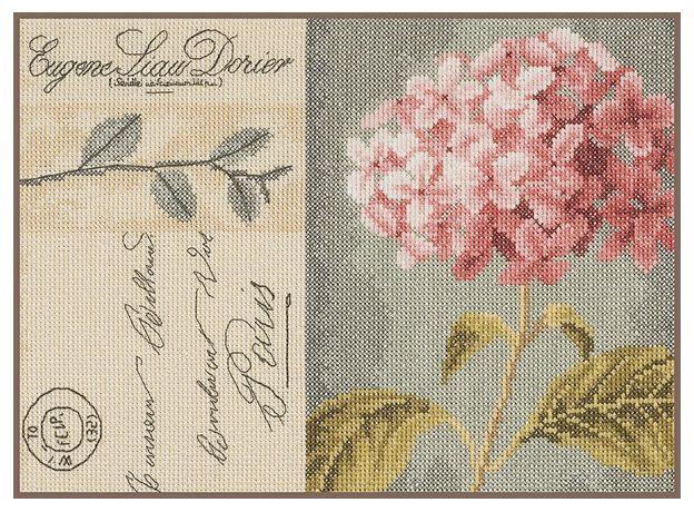 Набор для вышивки крестом LanArte Hydrangea Гортензия