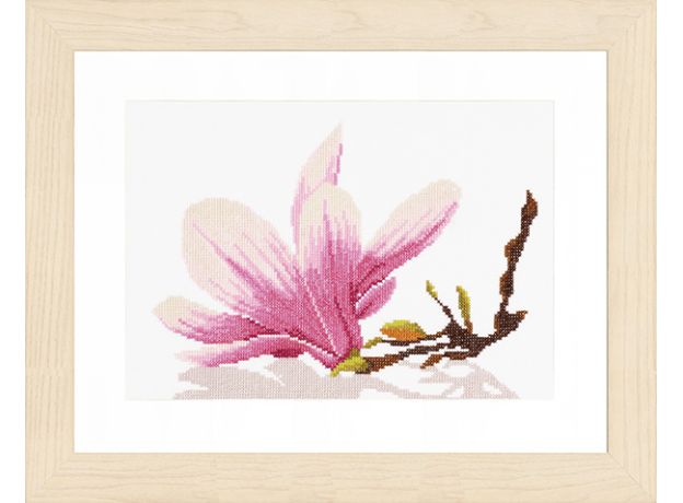 Набор для вышивки крестом LanArte Magnolia twig with flower Веточка магнолии