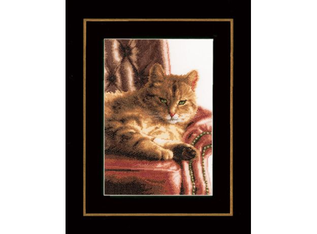 Набор для вышивки крестом LanArte Relaxed Tabby Отдыхающий Тэбби