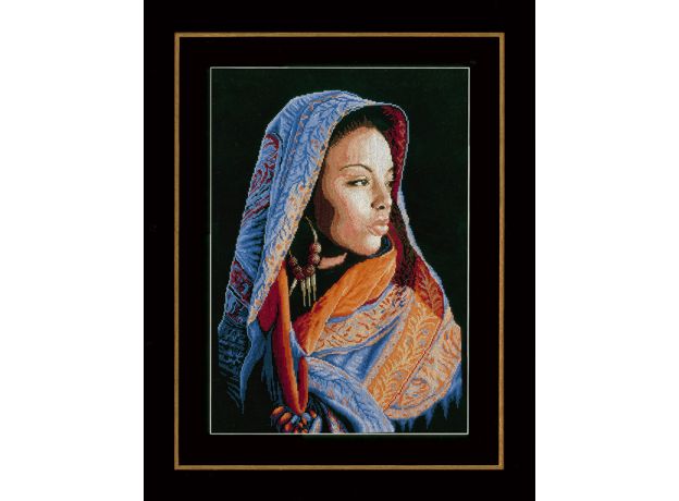 Набор для вышивки крестом LanArte African lady Африканка