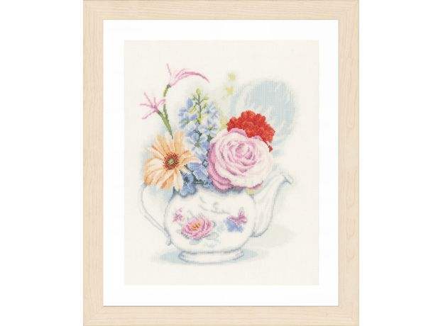 Набор для вышивки крестом LanArte Flowers in teapot Цветы в заварнике