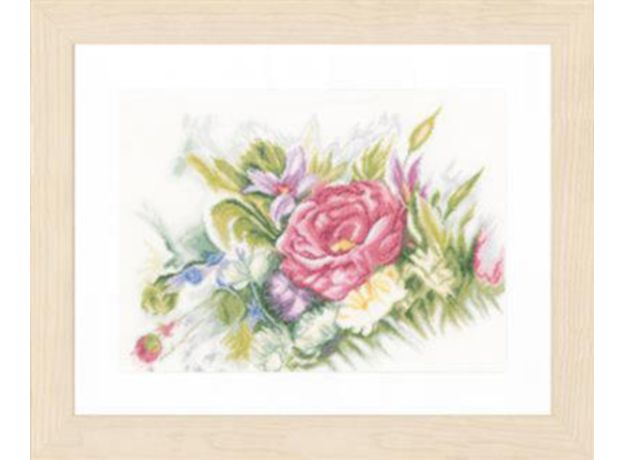 Набор для вышивки крестом LanArte Watercolor flowers "Акварельные цветы"