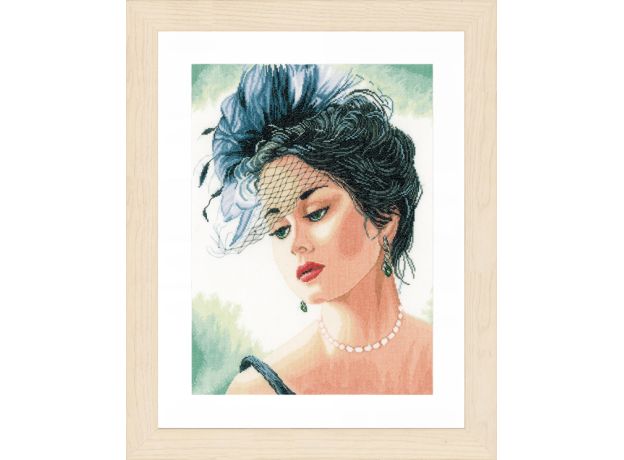Набор для вышивки крестом LanArte Lady in a hat Леди в шляпке
