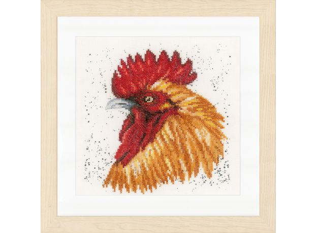 Набор для вышивки крестом LanArte Brown rooster Коричневый петух