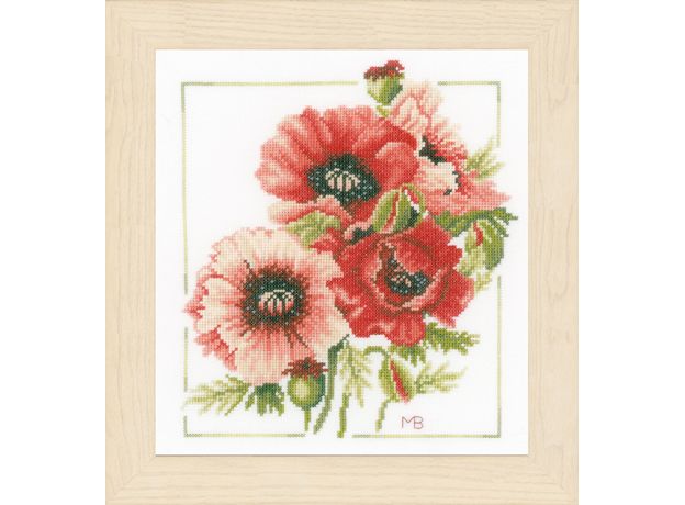 Набор для вышивки крестом LanArte Anemone bouquet "Букет анемонов"