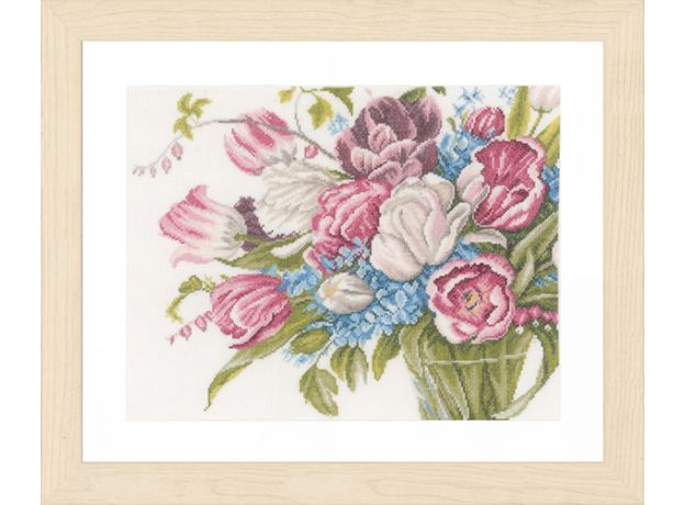Набор для вышивки крестом LanArte Pretty bouquet of flowers Красивый букет цветов