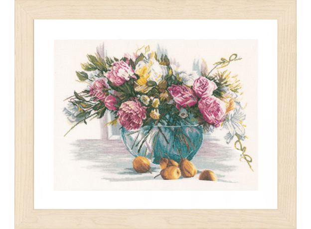 Набор для вышивки крестом LanArte Still life of flowers Натюрморт из цветов