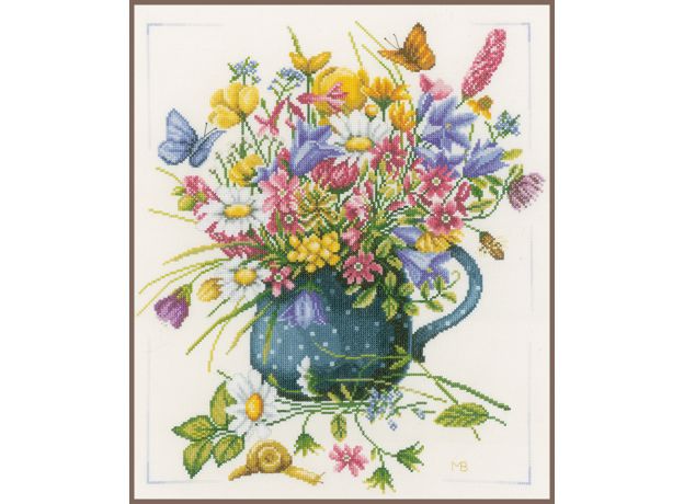 Набор для вышивки крестом LanArte FLOWERS IN VASE Цветы в вазе