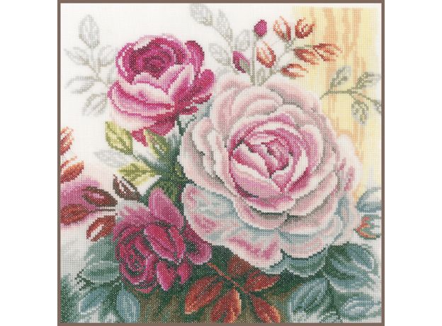 Набор для вышивки крестом LanArte Pink rose Розовая роза
