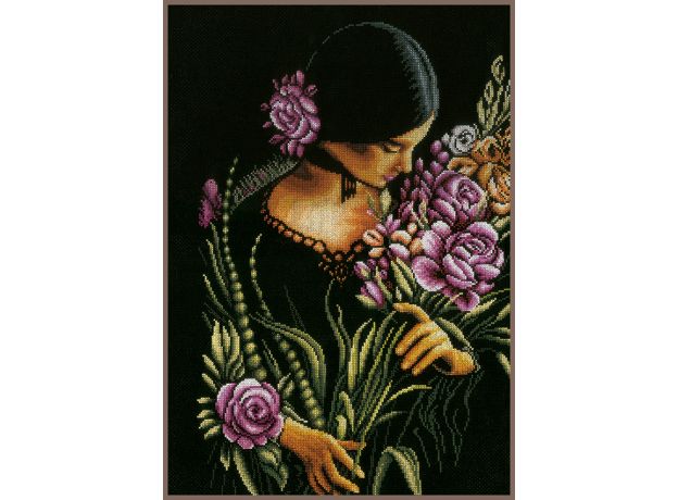 Набор для вышивки крестом LanArte  WOMAN & FLOWERS  Женщина и цветы