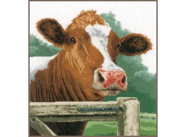 Набор для вышивки крестом LanArte Wondering Cow Интересная корова