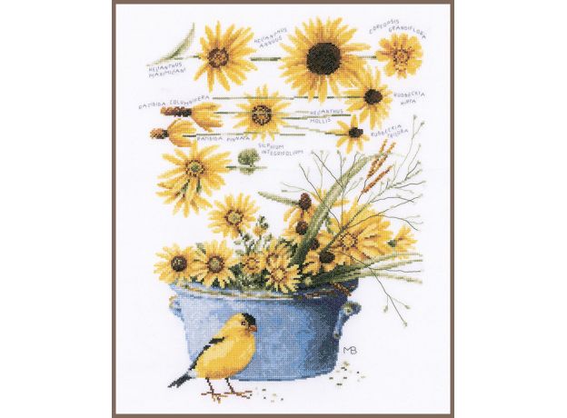 Набор для вышивки крестом LanArte Helianthus sunflowers